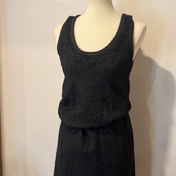 Zara knit dress shimmery black very unique - Picture 9 of 13